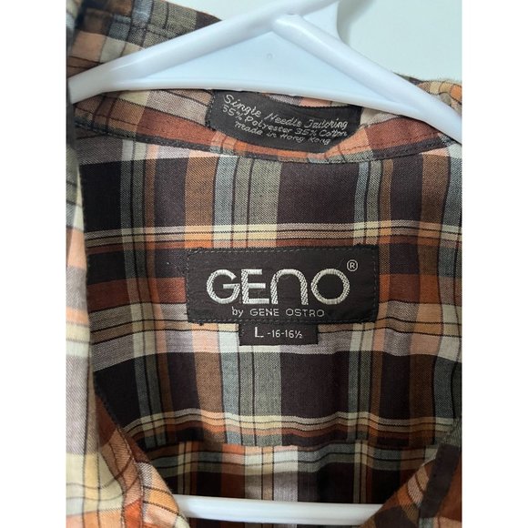 Men's Vintage Geno Long Sleeve Button Up Size Large - Picture 2 of 3